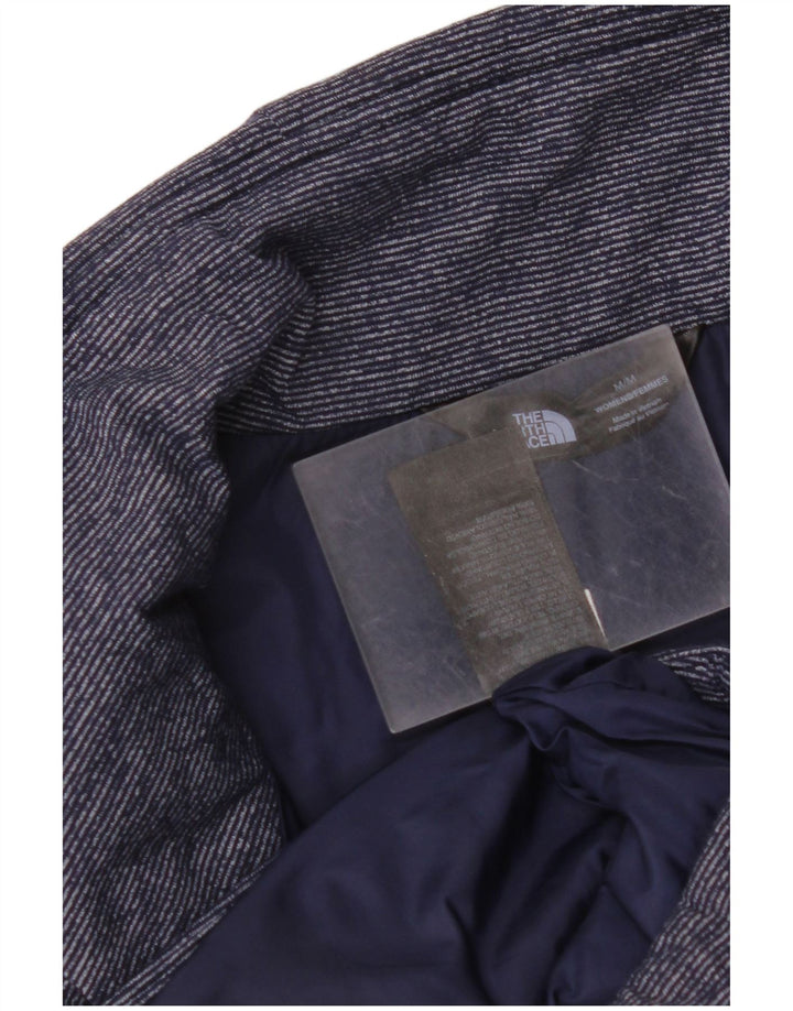 THE NORTH FACE Womens Padded Gilet UK 14 Medium Navy Blue Pinstripe