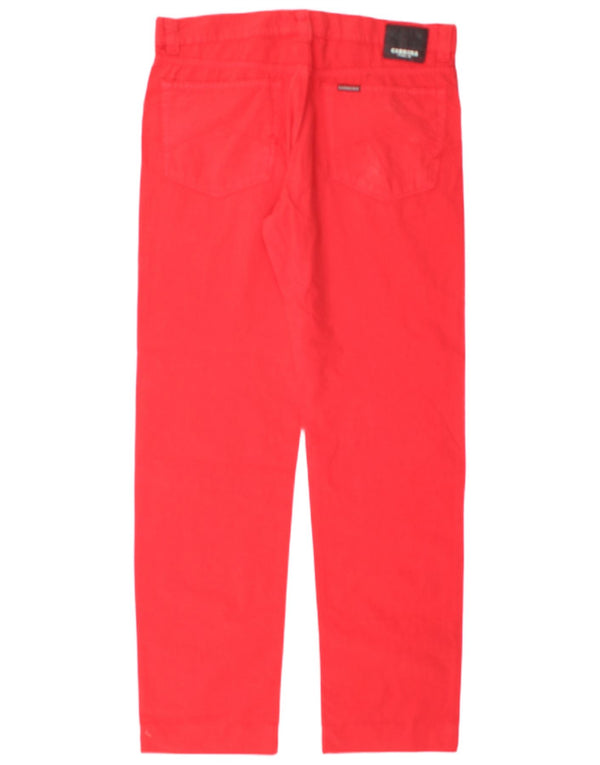 Carrera Mens Straight Casual Trousers IT 48 Medium W33 L31 Red Cotton