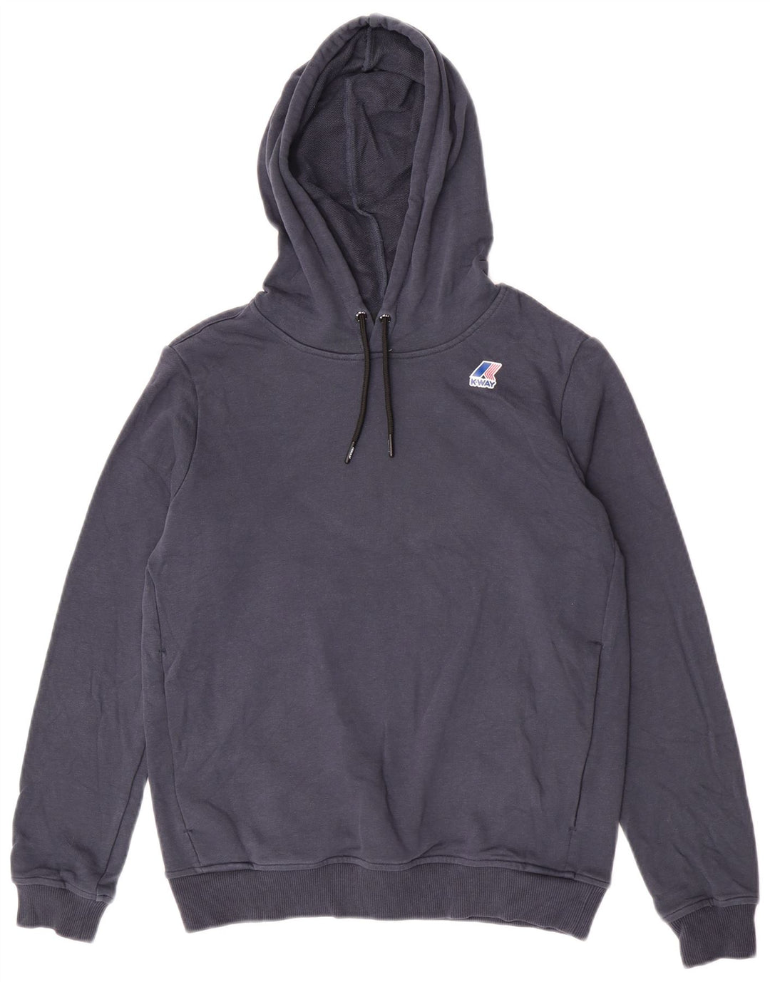K-Way Mens Hoodie Jumper Small Navy Blue Cotton