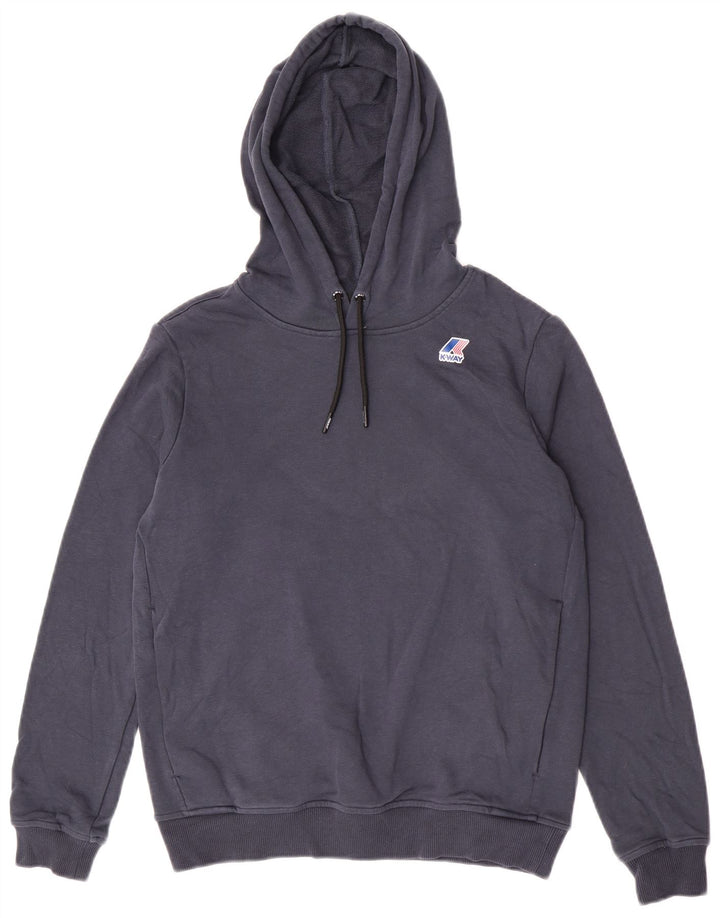 K-Way Mens Hoodie Jumper Small Navy Blue Cotton