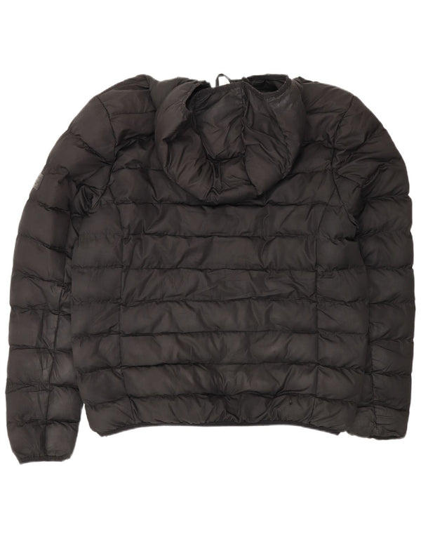 French Connection Mens Hooded Padded Jacket UK 40 Large Black
