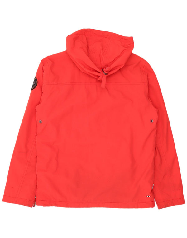 Napapijri Mens Geographic Hooded Regular Fit Anorak Jacket UK 38 Medium Red