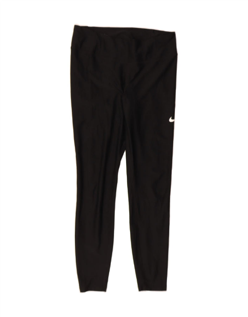 NIKE Womens Dri Fit Leggings UK 14 Large  Black Polyester Vintage Nike and Second-Hand Nike from Messina Hembry 