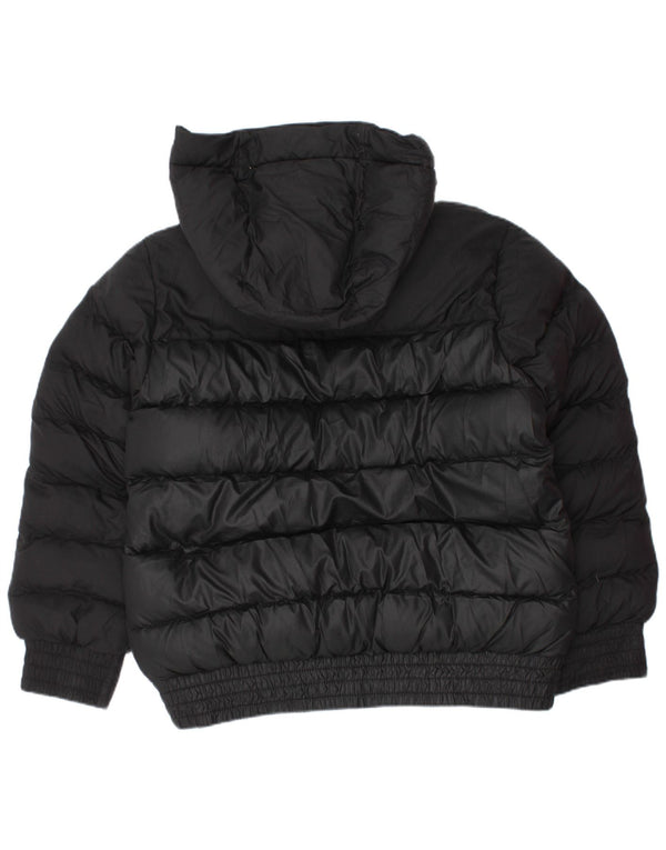 NIKE Boys Hooded Padded Jacket 5-6 Years Medium Black Polyester
