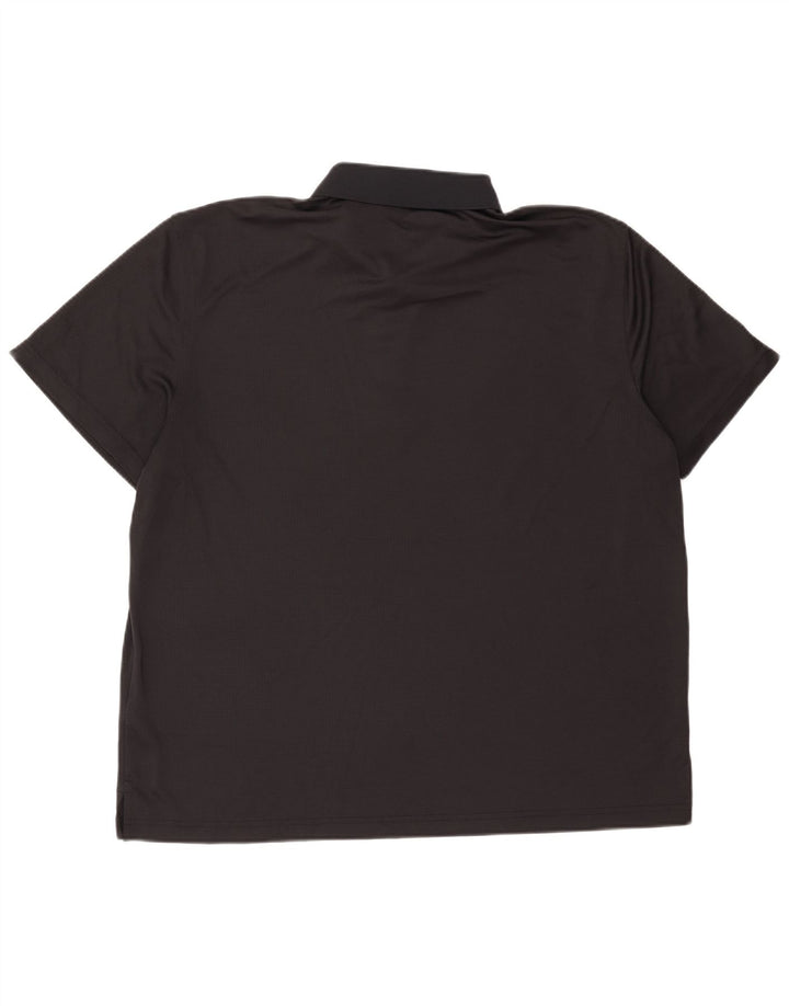 Izod Mens Polo Shirt 2XL Black Polyester