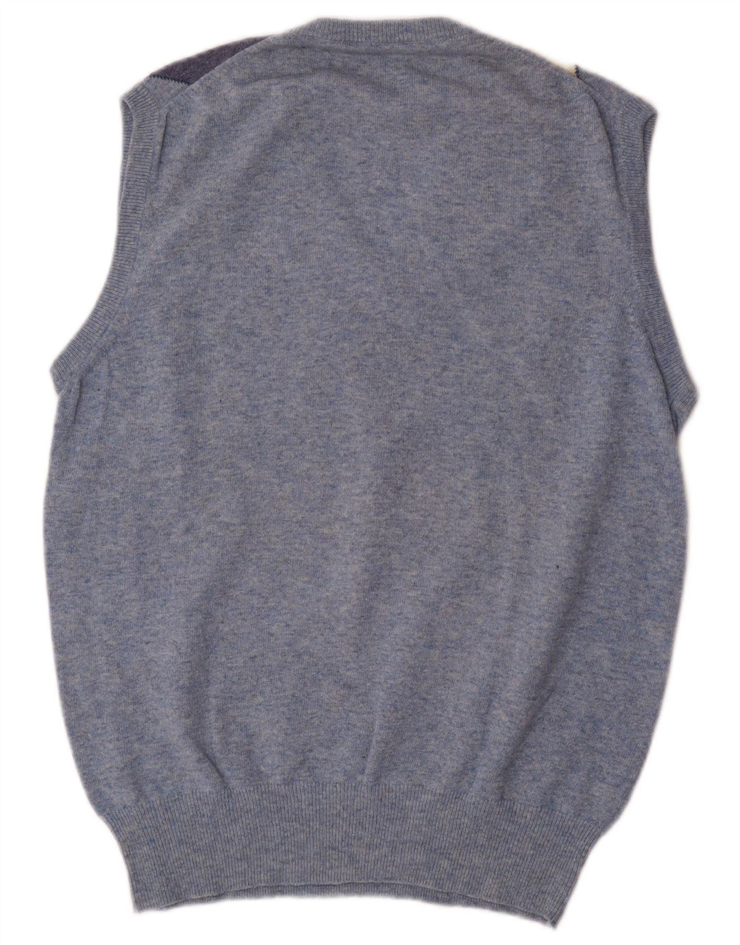 Vintage Mens Vest Tank Top Medium Blue Geometric