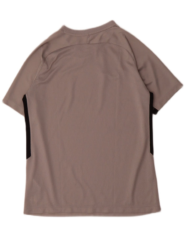 Nike Boys Dri Fit T-Shirt Top 13-14 Years XL Grey Colourblock Polyester