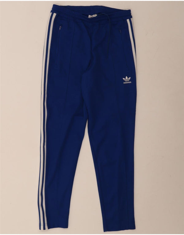 Adidas Mens Tracksuit Trousers Medium  Blue Cotton