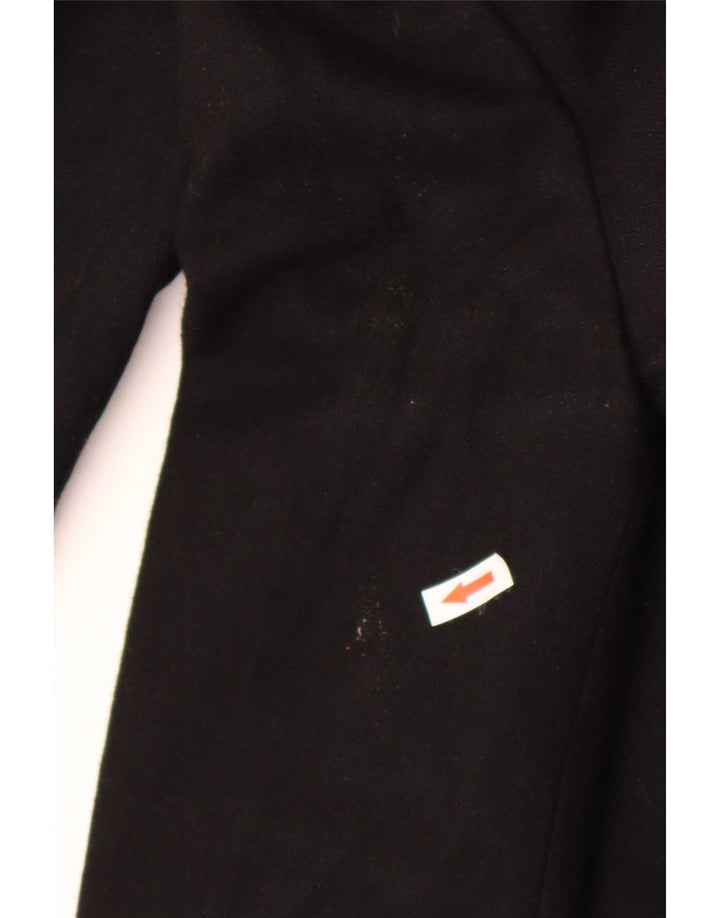 Topshop Womens Overcoat UK 8 Small Black Wool