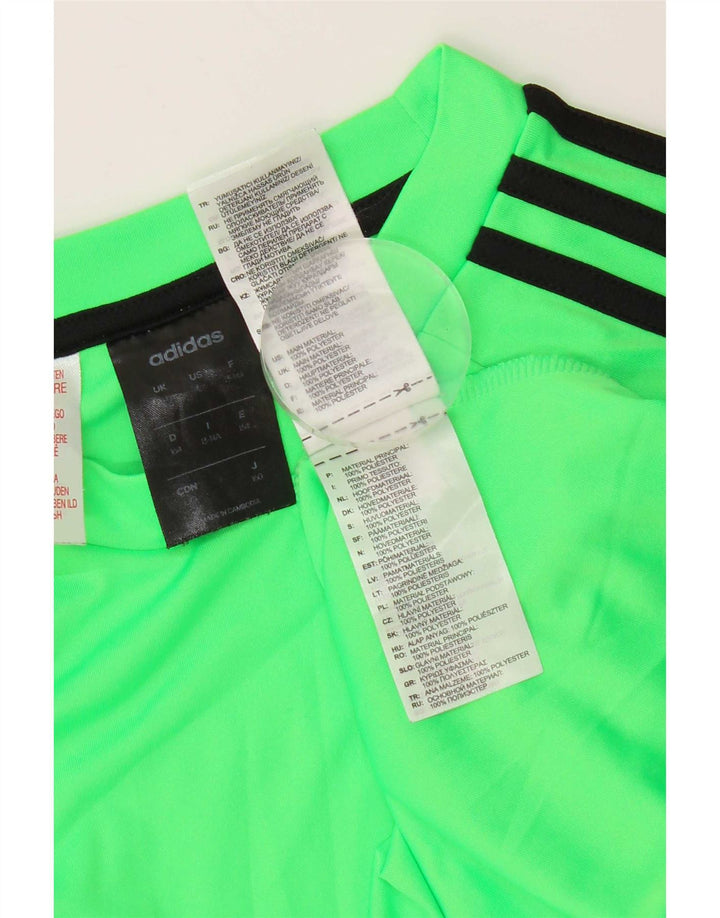 Adidas Boys T-Shirt Top 13-14 Years Green Polyester