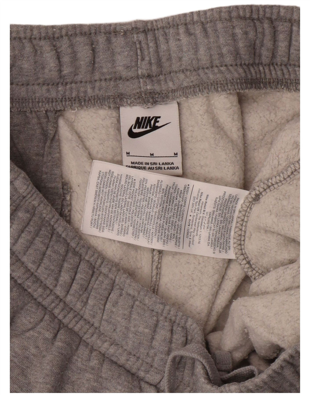 NIKE Mens Tracksuit Trousers Joggers Medium  Grey Cotton