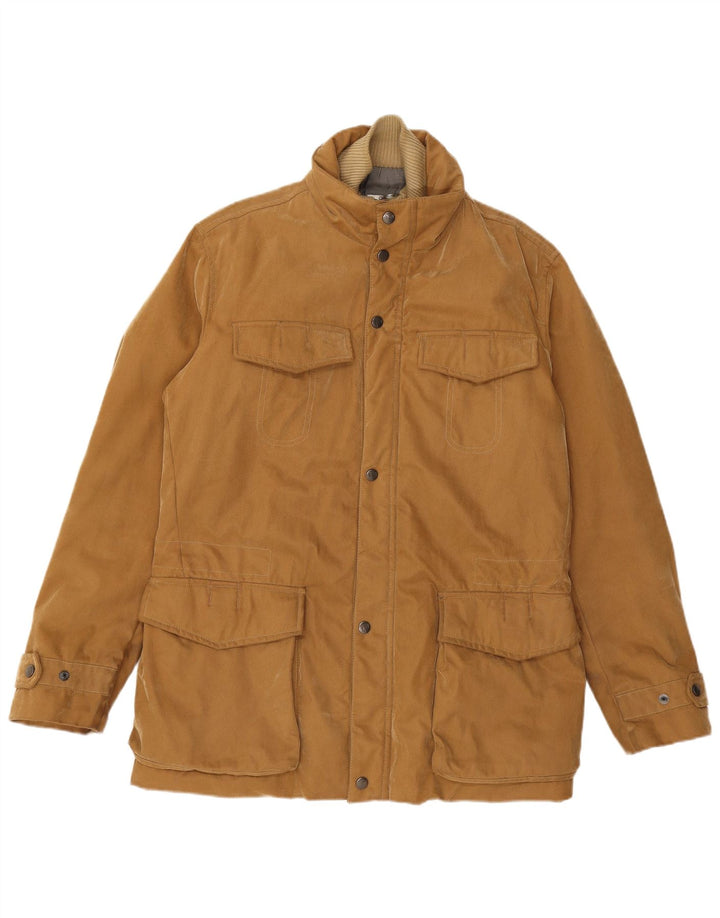 TRUSSARDI Mens Utility Jacket IT 50 Large Beige Cotton