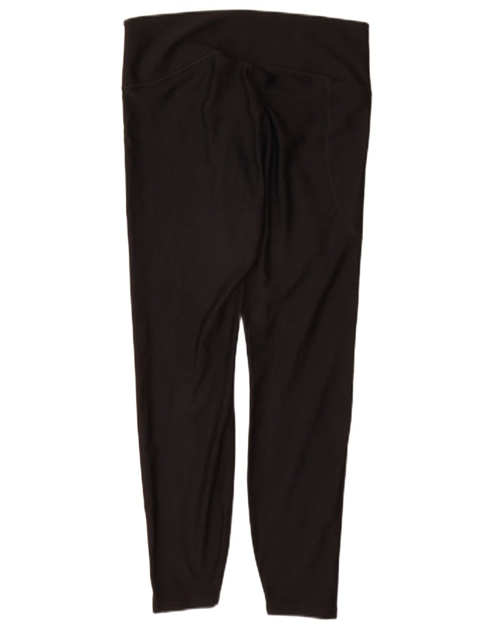 Under Armour Womens Heat Gear Graphic Leggings UK 16 Large  Black Polyester