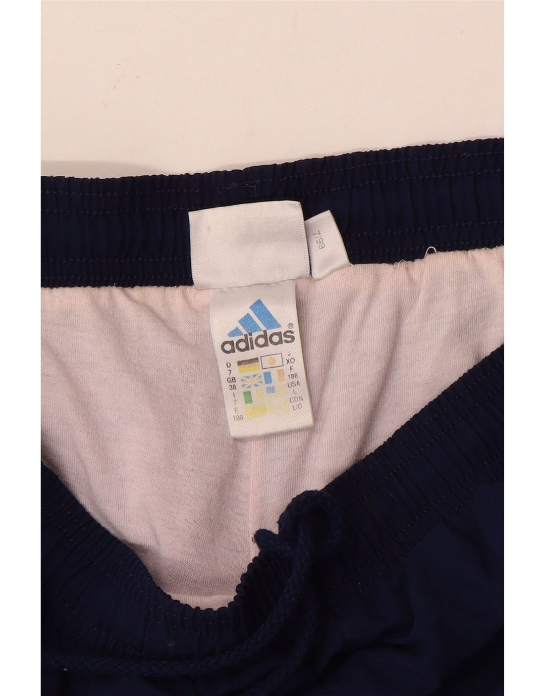 Adidas Mens Tracksuit Trousers Joggers Large Navy Blue Polyester
