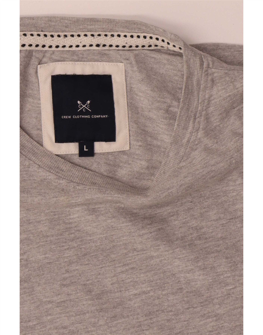 Crew Clothing Mens T-Shirt Top Large Grey Cotton