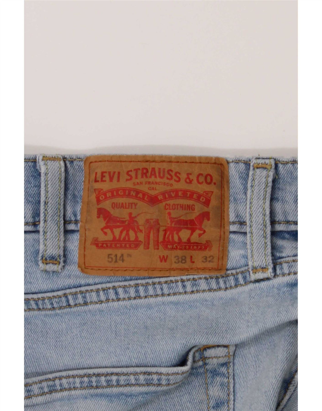 Levi's Mens 514 Straight Jeans W38 L32 Blue Cotton