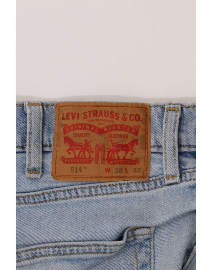 Levi's Mens 514 Straight Jeans W38 L32 Blue Cotton