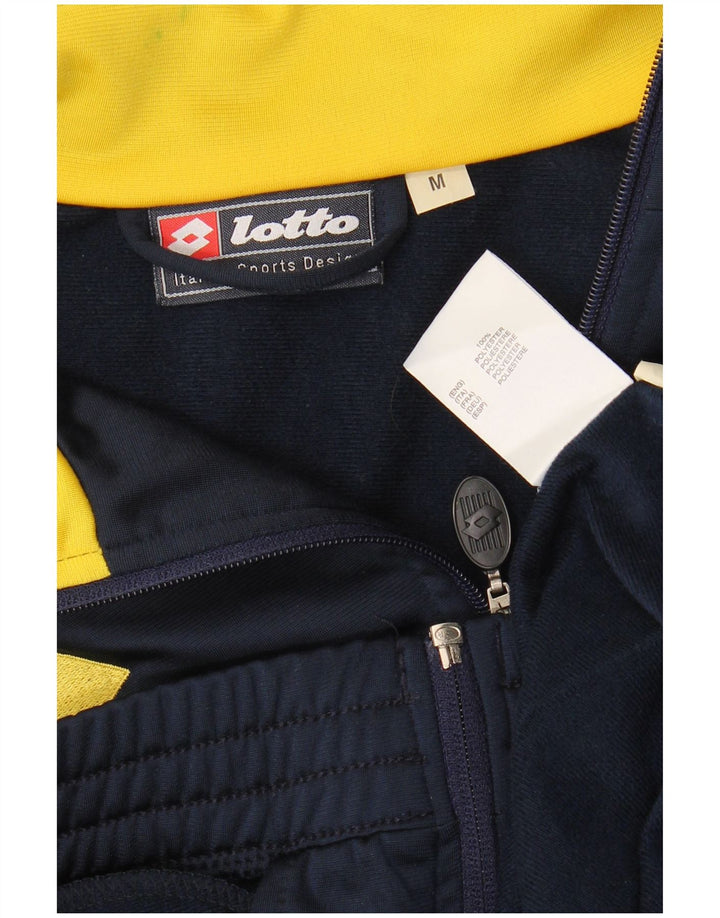Lotto Mens Graphic Tracksuit Top Jacket Medium Navy Blue Colourblock