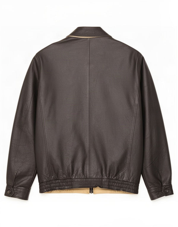 Vagrant Mens Leather Jacket IT 52 XL Black