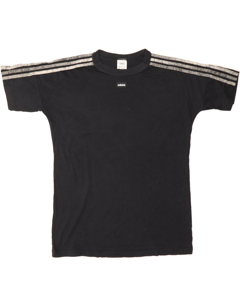 ADIDAS Womens T-Shirt Top UK 12/14 Medium Black Cotton Vintage Adidas and Second-Hand Adidas from Messina Hembry 