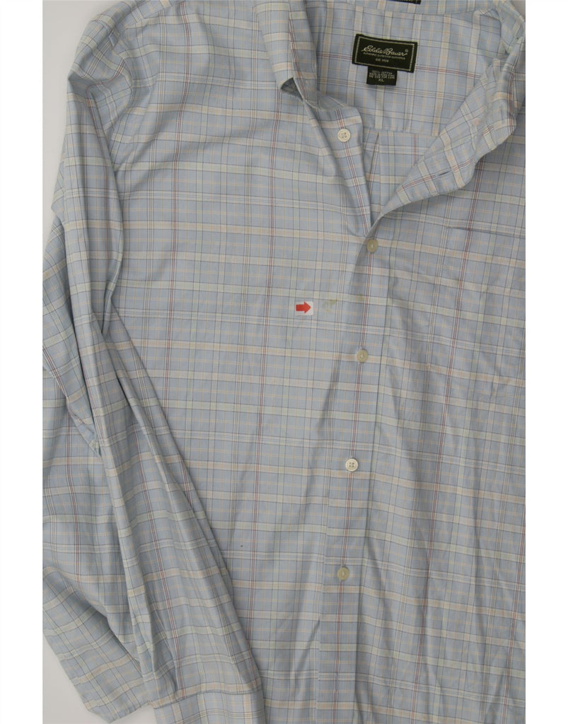 EDDIE BAUER Mens Shirt XL Blue Check Cotton Vintage Eddie Bauer and Second-Hand Eddie Bauer from Messina Hembry 