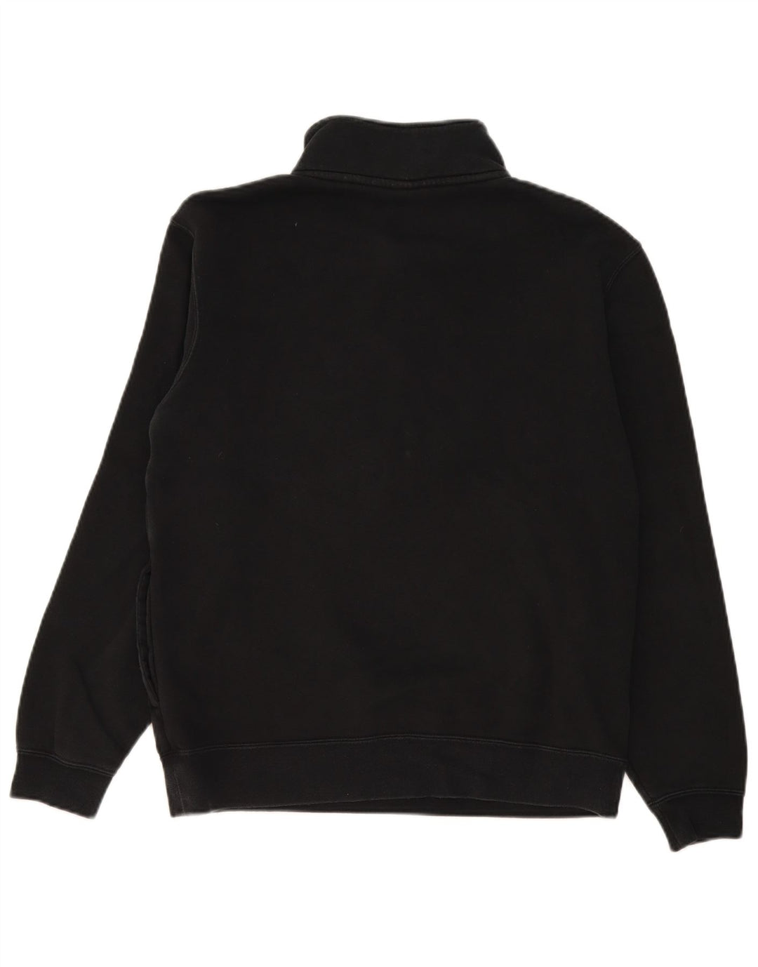 Nike Mens Zip Neck Sweatshirt Jumper Medium Black Cotton