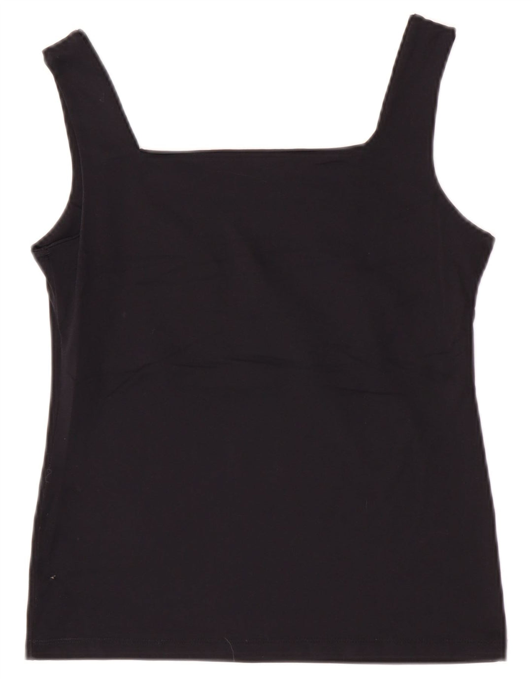 Zara Womens Crop Cami Top UK 12 Medium Black