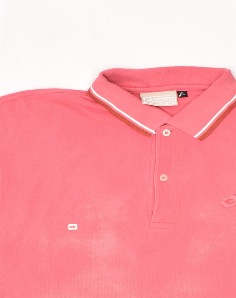 LOTTO Mens Polo Shirt XL Pink Cotton | Vintage | Thrift | Second-Hand | Used Clothing | Messina Hembry 