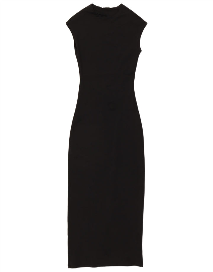 ZARA Womens Sleeveless Maxi Dress UK 10 Small Black Polyamide