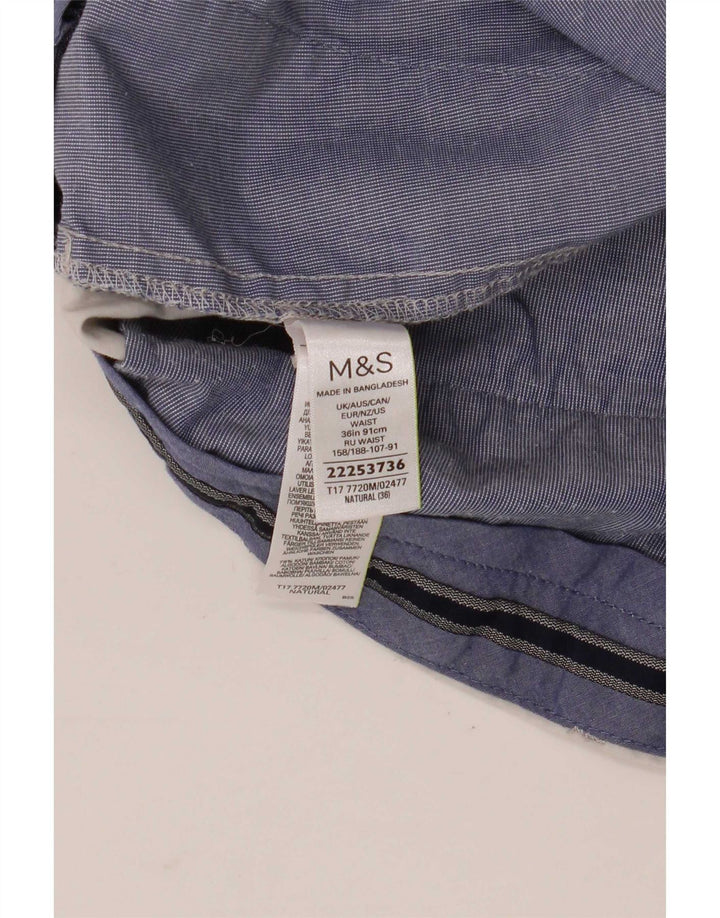Marks & Spencer Mens Chino Shorts W36 Large Grey Cotton