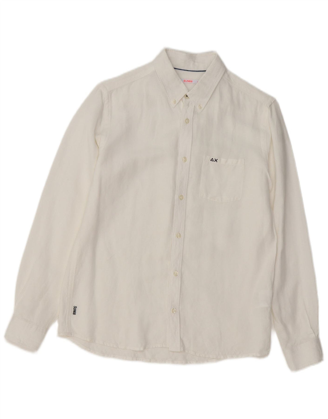SUN68 Boys Shirt 11-12 Years White Linen