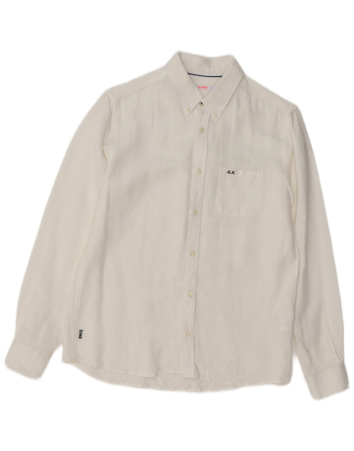 SUN68 Boys Shirt 11-12 Years White Linen