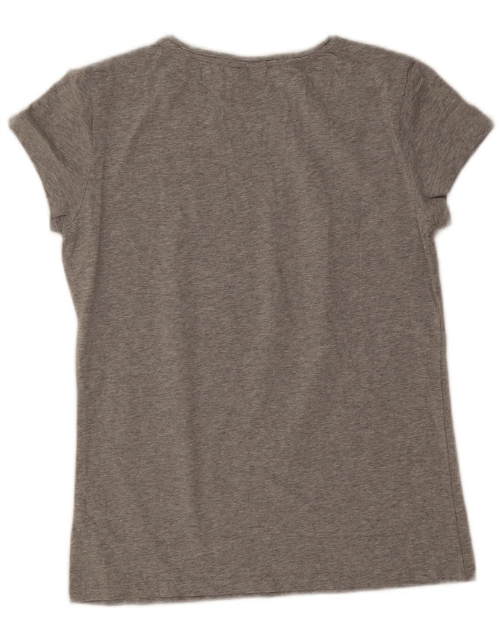 Massimo Dutti Womens T-Shirt Top UK 12 Medium Grey