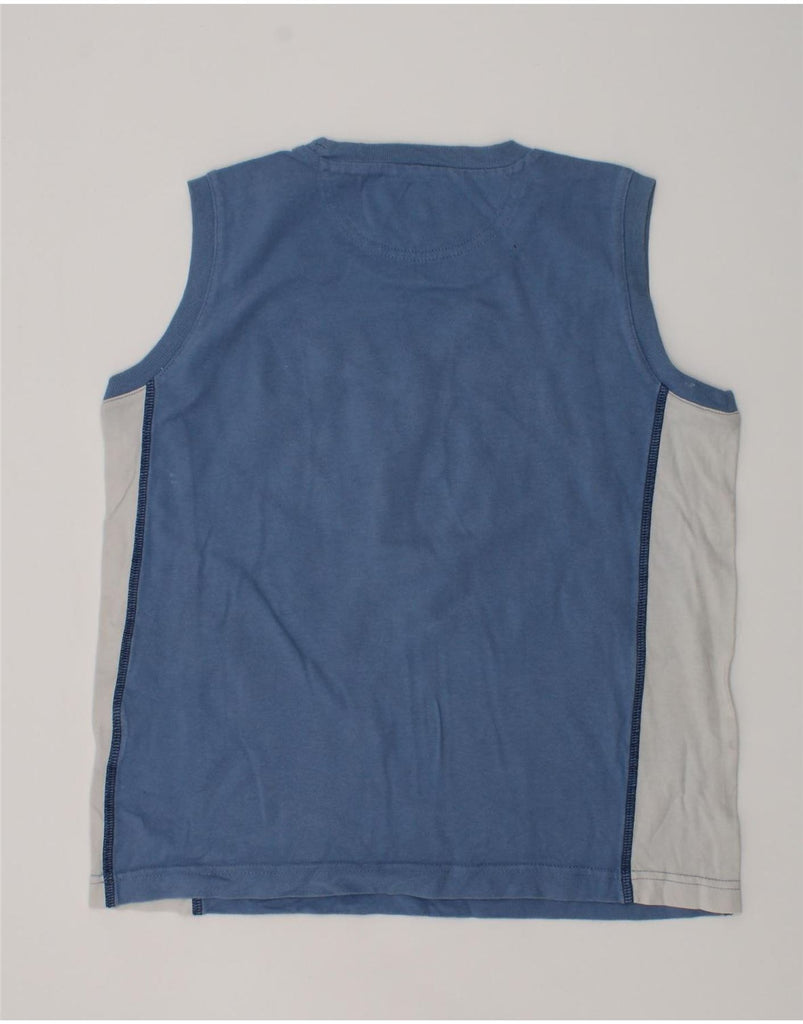 CHAMPION Boys Vest Top 9-10 Years Medium Blue Colourblock Cotton | Vintage Champion | Thrift | Second-Hand Champion | Used Clothing | Messina Hembry 