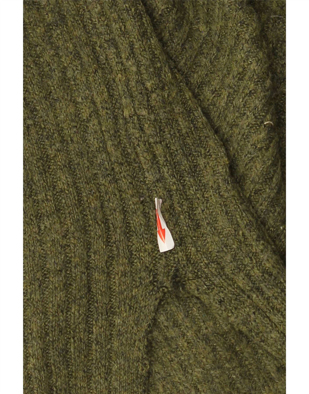 Marks & Spencer Mens Zip Neck Jumper Sweater Large Green Acrylic