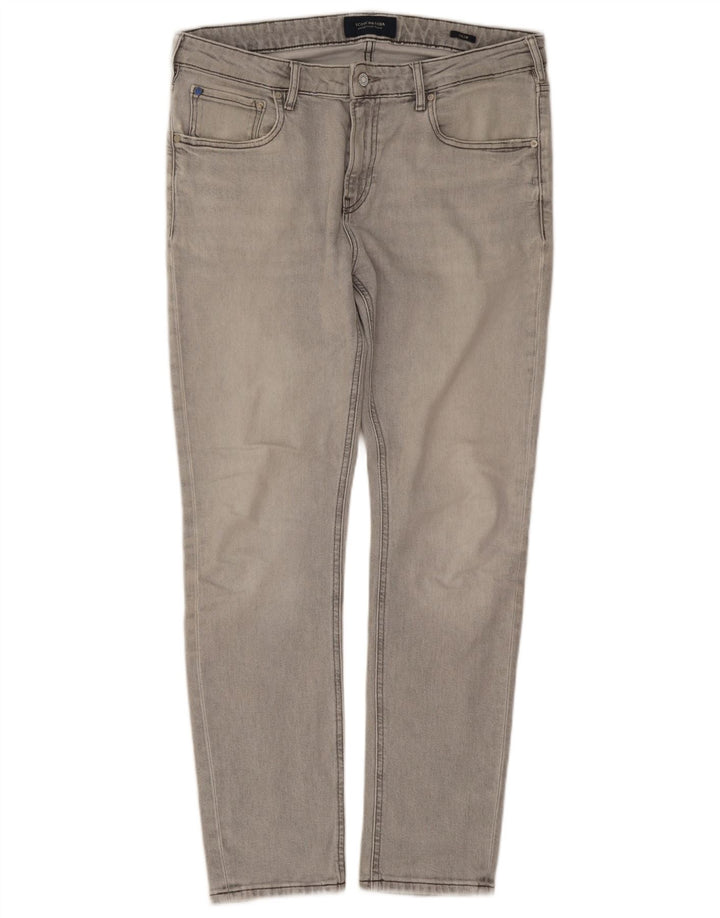 Scotch & Soda Mens Slim Jeans W34 L30 Grey Cotton