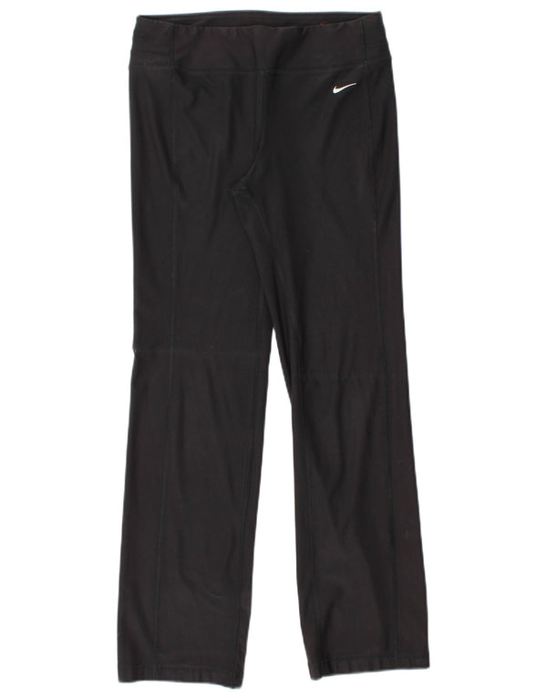 Nike Womens Dri Fit Tracksuit Trousers UK 10 Small  Black Polyester