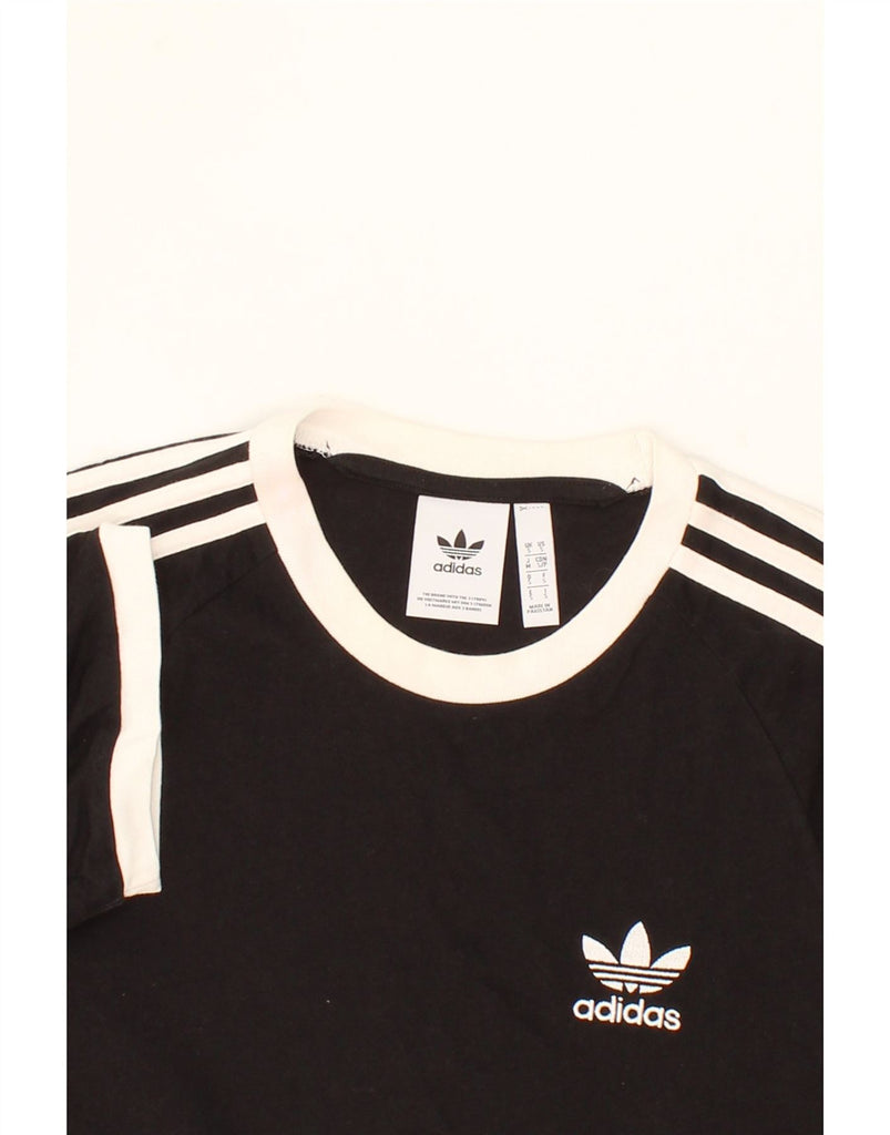 ADIDAS Mens T-Shirt Top Small Black Cotton Vintage Adidas and Second-Hand Adidas from Messina Hembry 