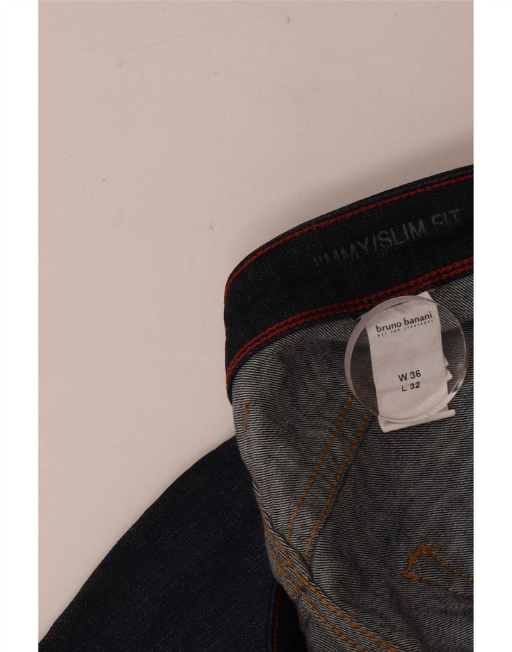 Bruno Banani Mens Slim Jeans W36 L32 Navy Blue Cotton