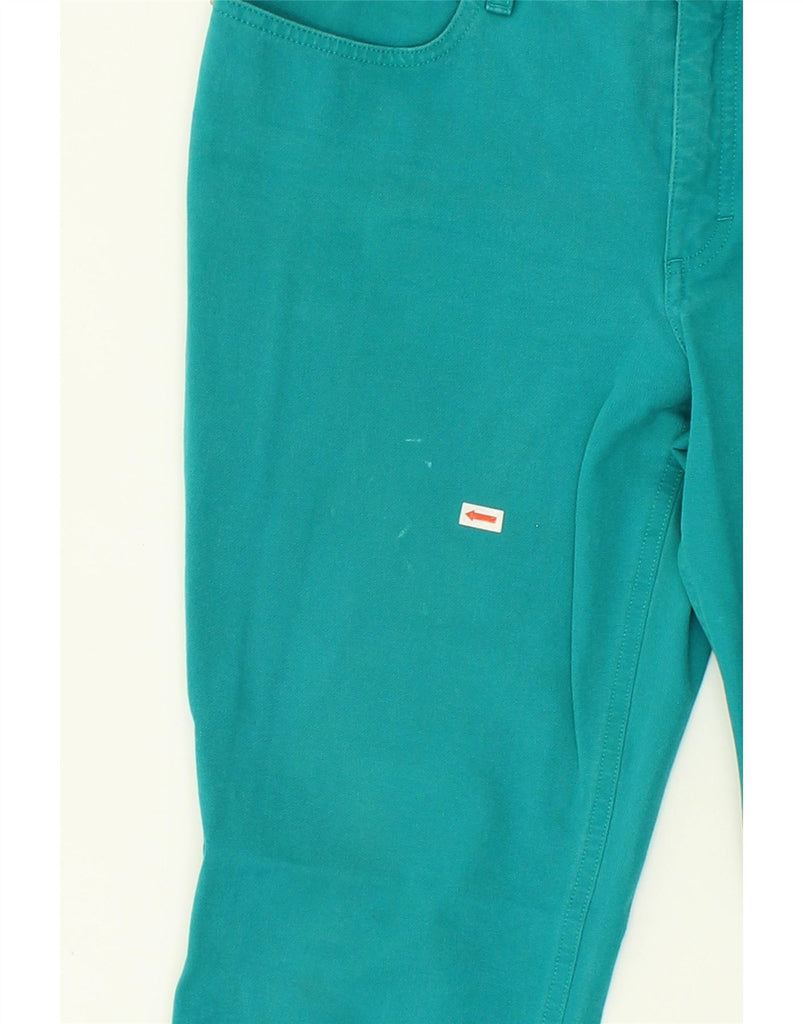 ESCADA Womens Straight Jeans EU 40 Medium W34 L28 Turquoise Cotton Vintage Escada and Second-Hand Escada from Messina Hembry 