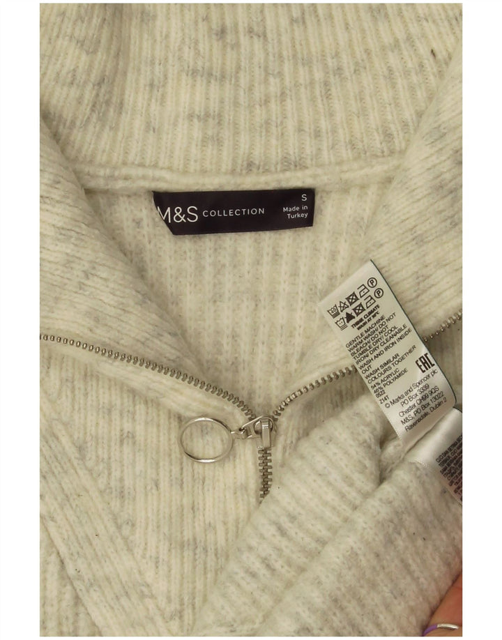 Marks & Spencer Womens Oversized Vest Tank Top UK 10 Small Grey Flecked