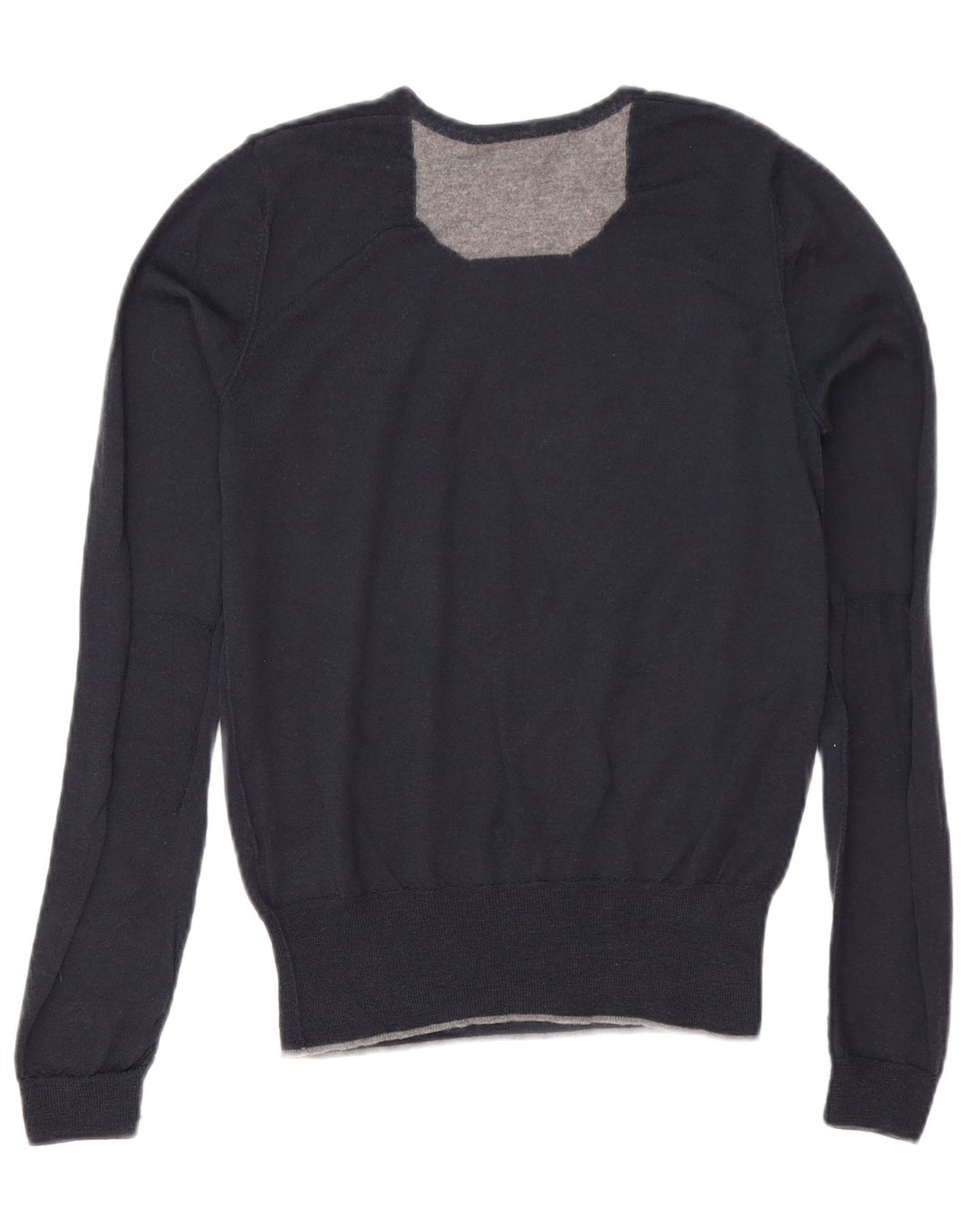 Liu Jo Mens Crew Neck Jumper Sweater Small Navy Blue Wool