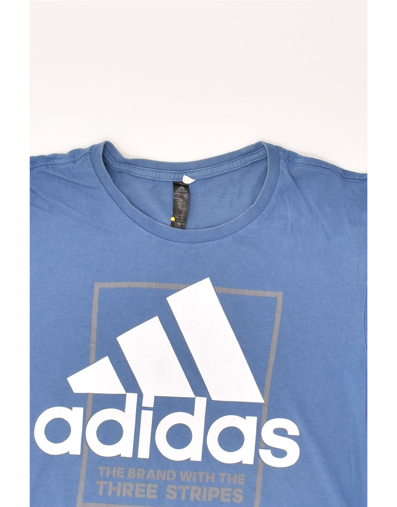 ADIDAS Mens Graphic T-Shirt Top Small Blue Cotton | Vintage Adidas | Thrift | Second-Hand Adidas | Used Clothing | Messina Hembry 