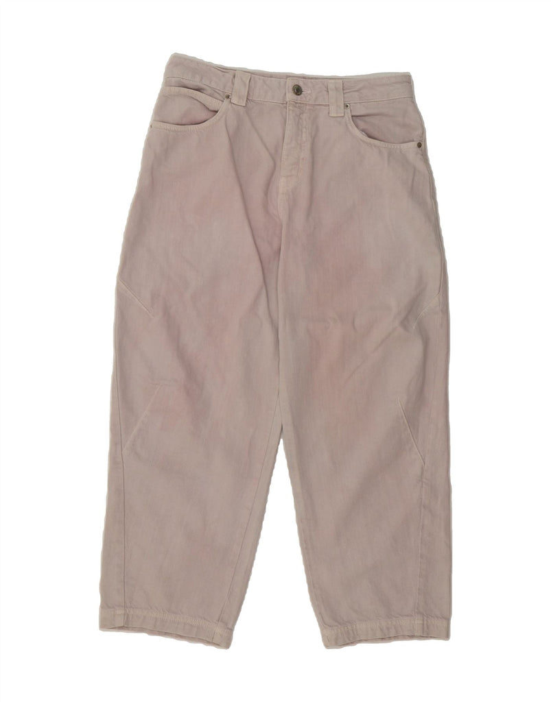 ZARA Womens High Rise Crop Loose Jeans Eu 38 Small W30 L26 Purple Cotton Vintage Zara and Second-Hand Zara from Messina Hembry 