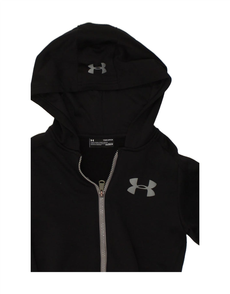 UNDER ARMOUR Boys Graphic Zip Hoodie Sweater 7-8 Years Small Black | Vintage Under Armour | Thrift | Second-Hand Under Armour | Used Clothing | Messina Hembry 