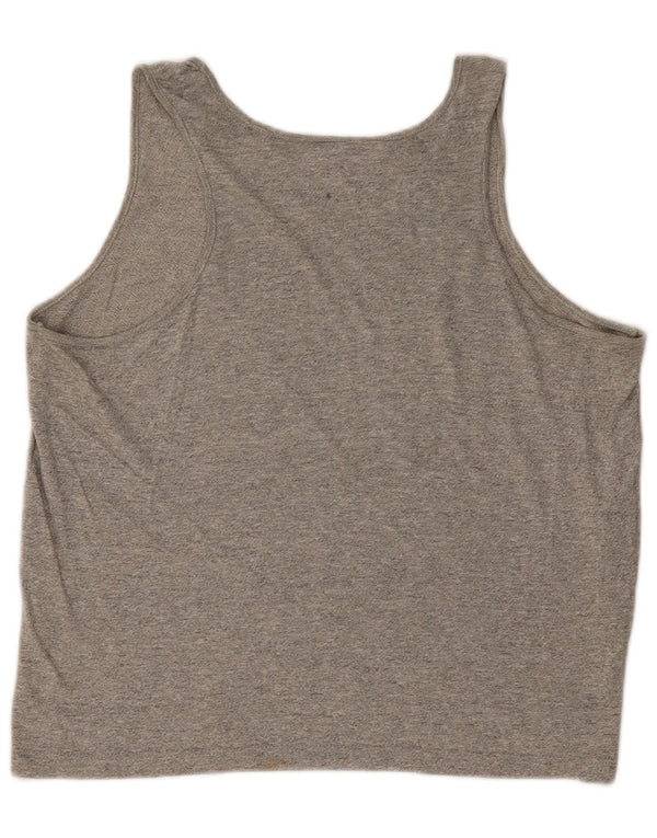 Kappa Womens Vest Top UK 16 Large Grey Cotton