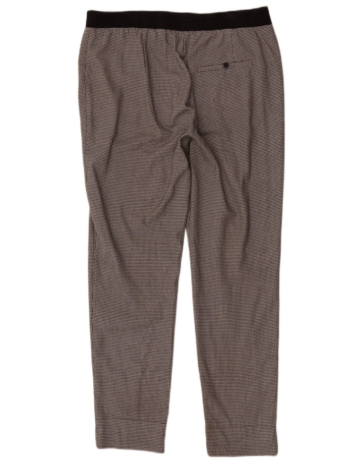 Zara Womens Trafaluc Tapered Trousers Medium W30 L30 Black Houndstooth