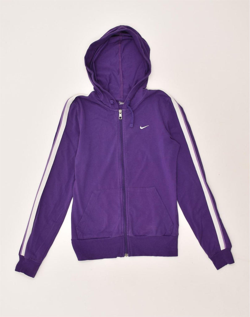 NIKE Womens The Athletic Dept. Zip Hoodie Sweater UK 8-10 Small Purple | Vintage Nike | Thrift | Second-Hand Nike | Used Clothing | Messina Hembry 