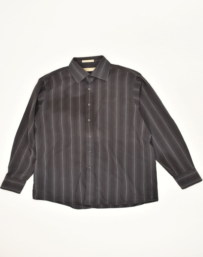 MICHAEL KORS Mens Shirt Large Black Striped Cotton | Vintage Michael Kors | Thrift | Second-Hand Michael Kors | Used Clothing | Messina Hembry 