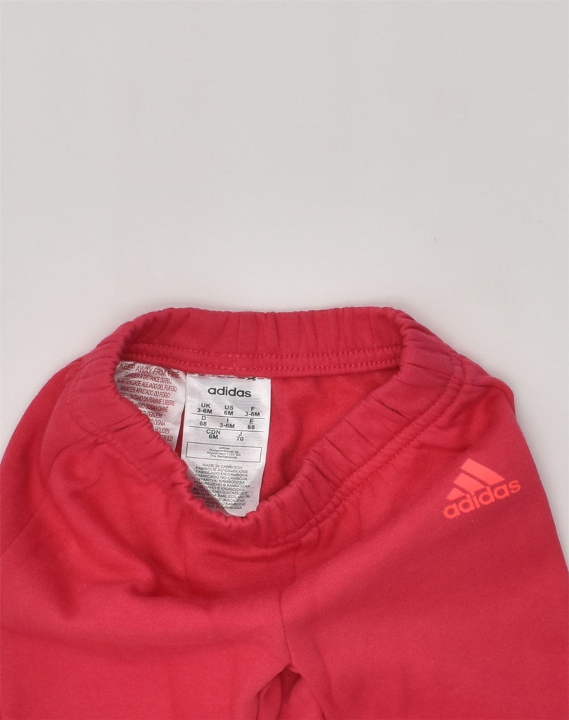 ADIDAS Baby Boys Tracksuit Trousers 3-6 Months Red Cotton | Vintage Adidas | Thrift | Second-Hand Adidas | Used Clothing | Messina Hembry 